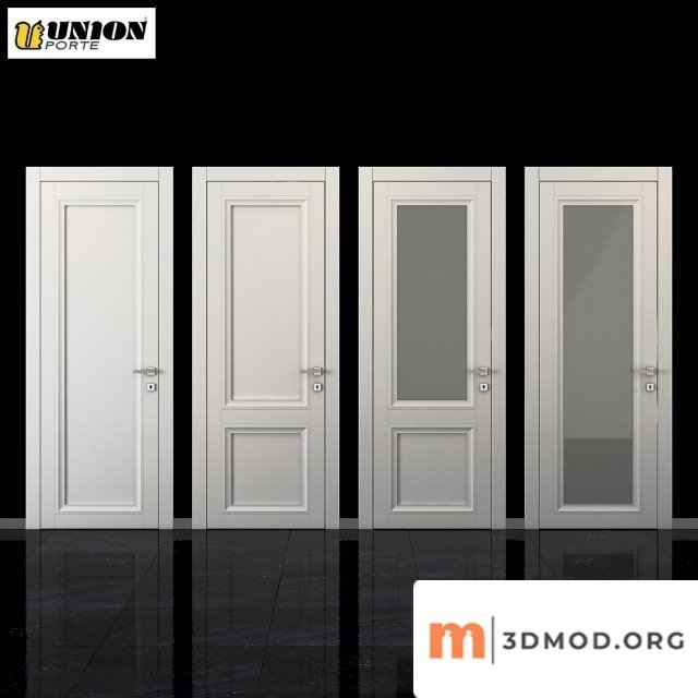 Neoclassic White Door Set