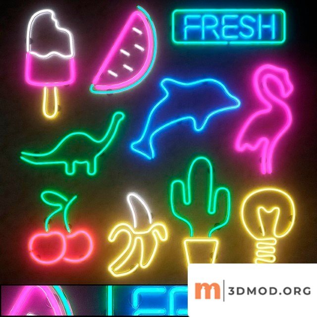 Neon Light modules. set 13. neon