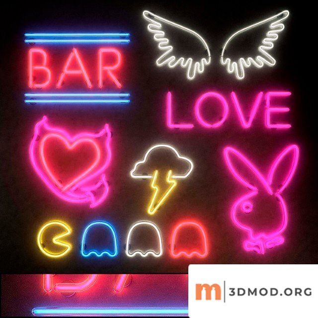 Neon Light modules. set 17. neon