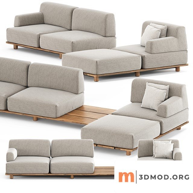 Palco Sofa Module Set 3 By Kristalia