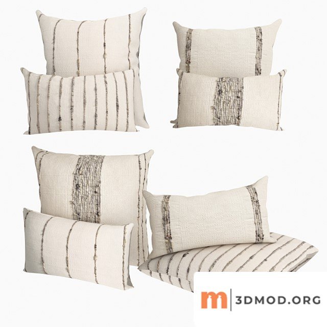 Pillows restoration hardware collection handwoven marled stripe