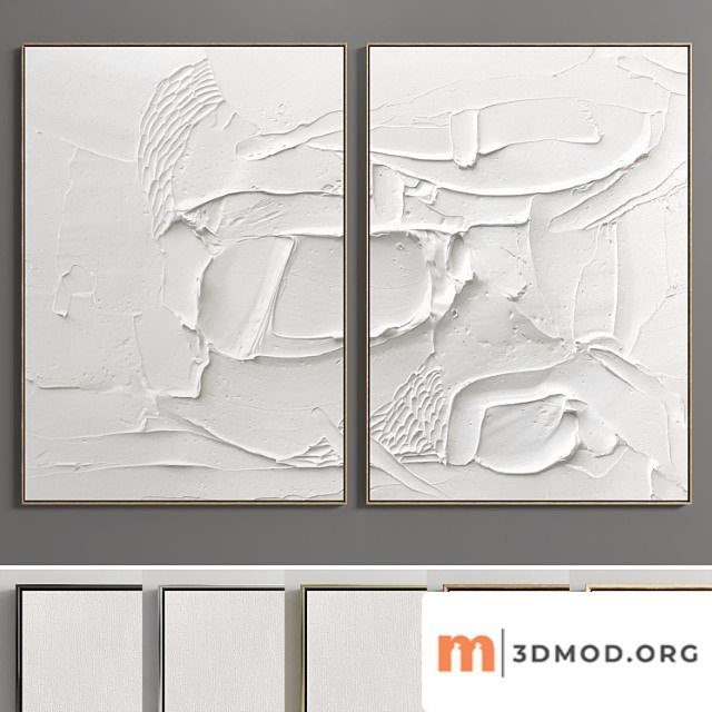 Plaster two photo frame e-78