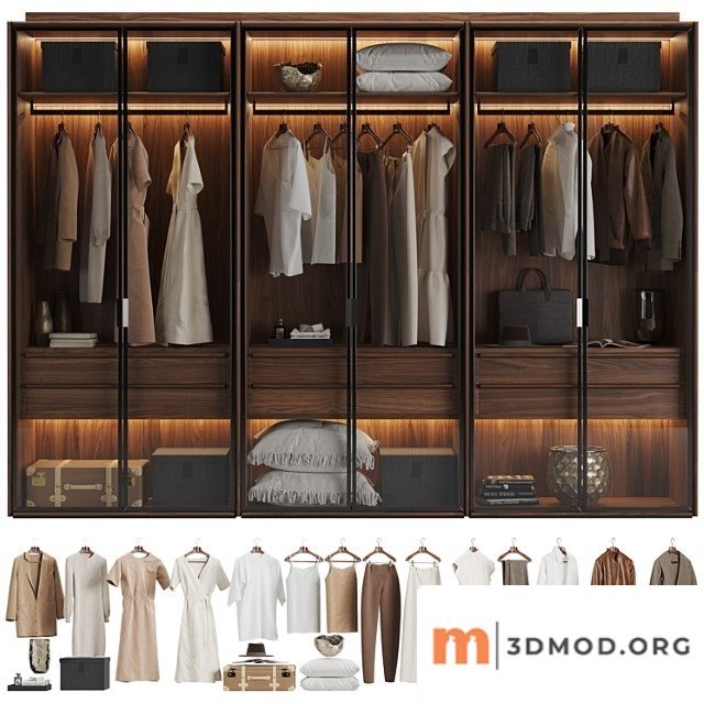 Porada my suite glass doors wardrobe