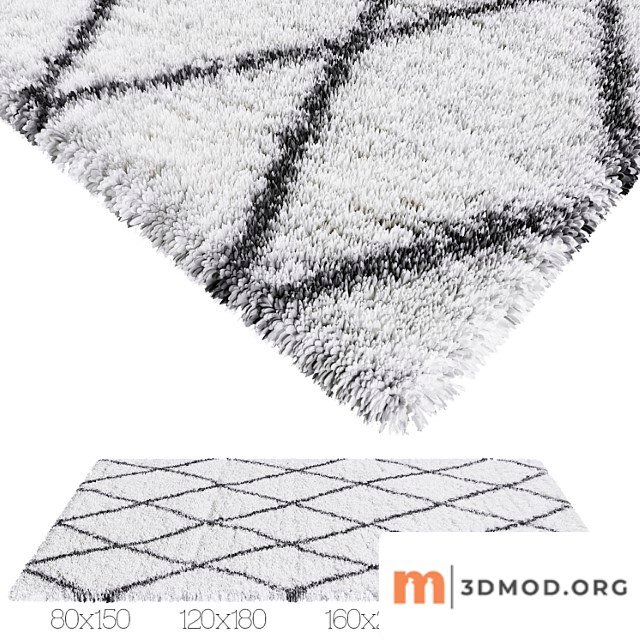 Quattro rug bone-gray