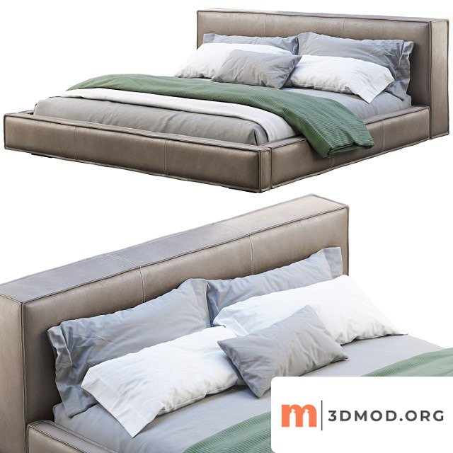 Queen loft leather bed 2 2