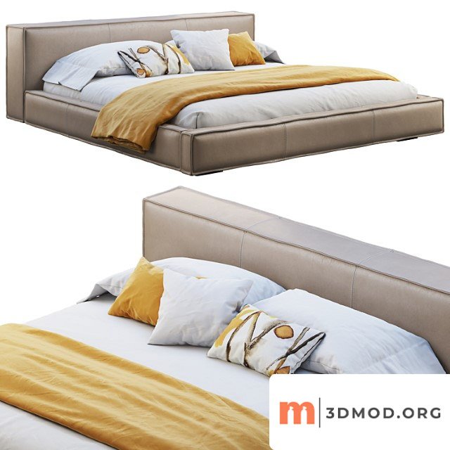Queen loft leather bed 2