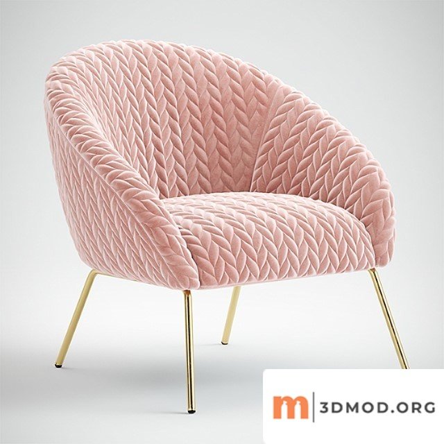 Quilted hillside accent chair