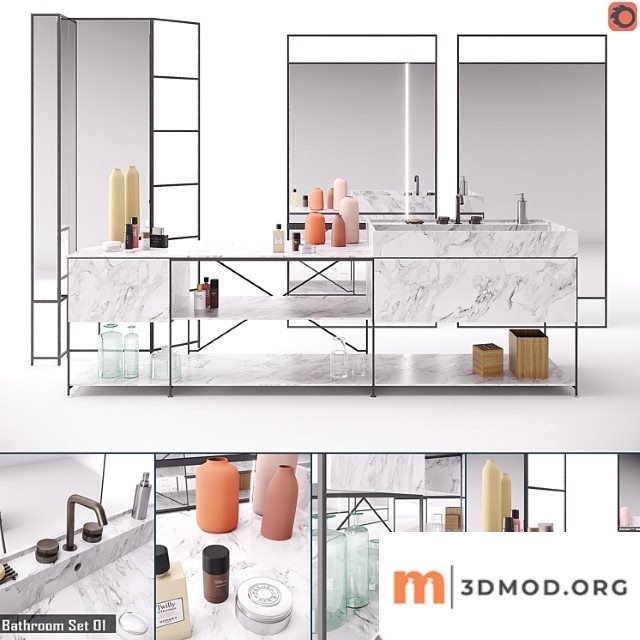 RIG Modules Bathroom With Decor Set 01