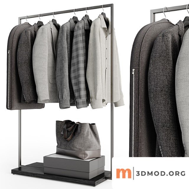 Rack with clothes 01