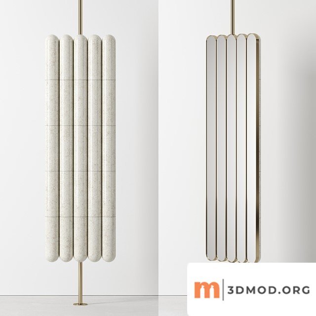 Raku Yaki Swinging Mirror By Emmanuelle Simon