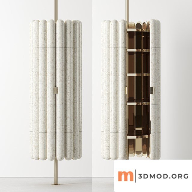 Raku-yaki cabinet bar by emmanuelle simon