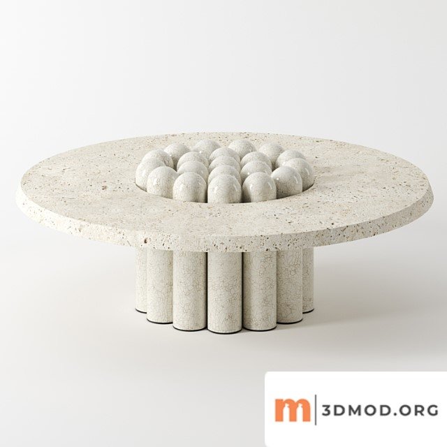 Raku-yaki coffee table by emmanuelle simon