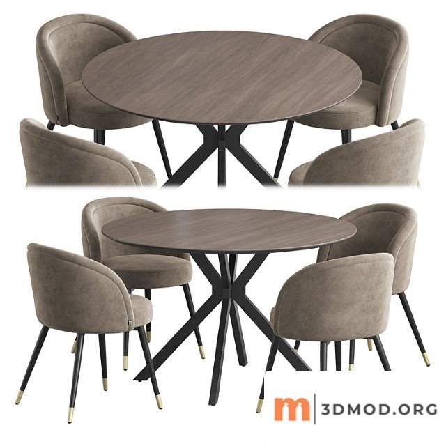Ralf table chloe chair dining set