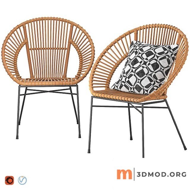 Rattan Accent Chair Natural Sarita