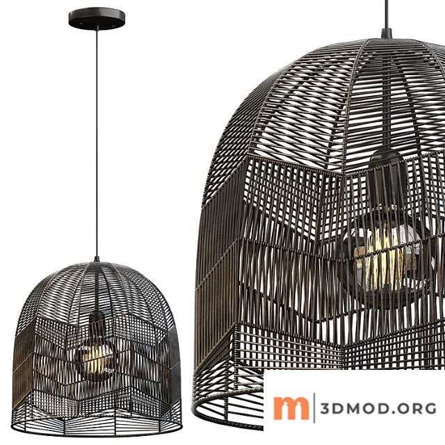 Rattan Pendant 01