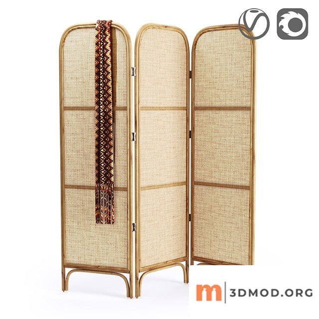 Rattan and wicker screen, masaya