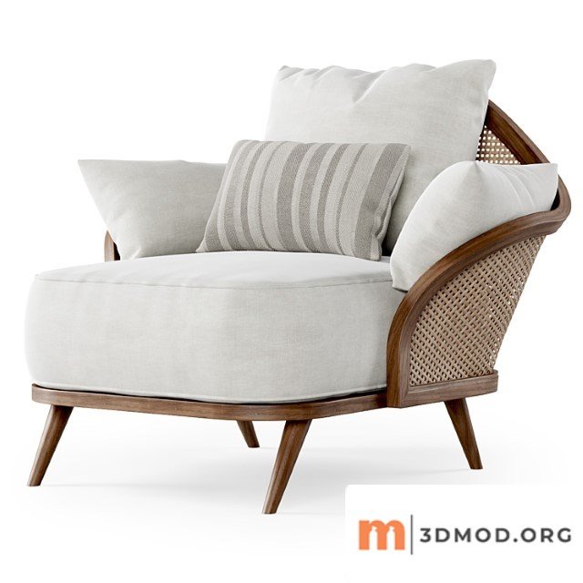 Rattan armchair