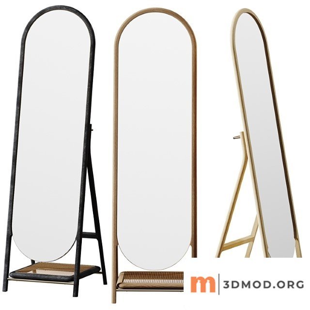 Rattan freestanding mirror by john lewis