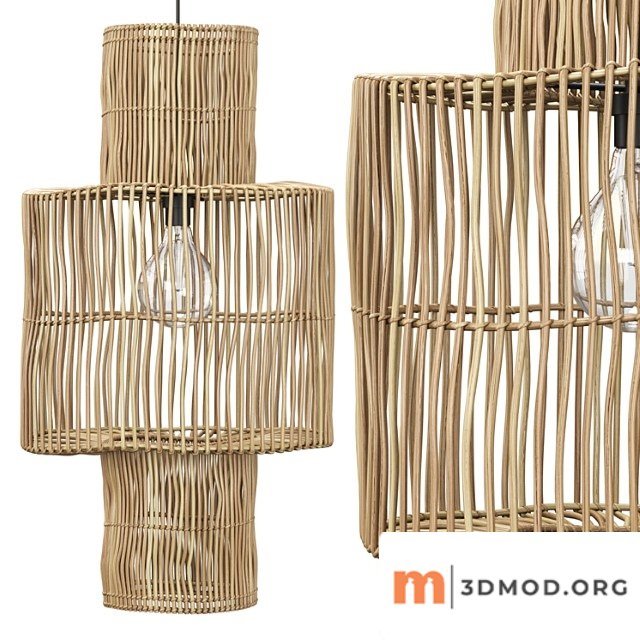 Rattan pendant lamp