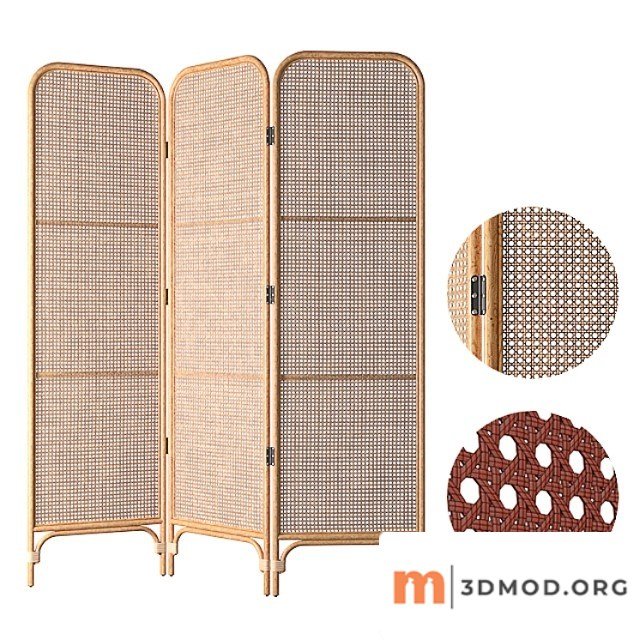 Rattan screen