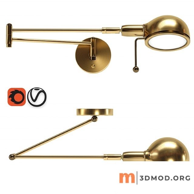 Reade wall light antique brass