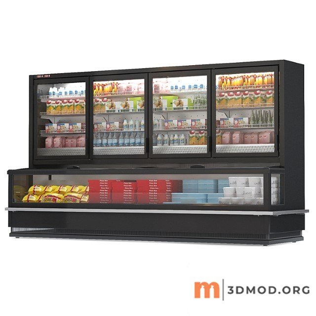 Refrigerated display case hitline