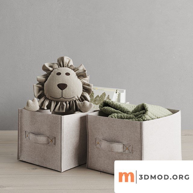 Restoration hardware felt storage bin