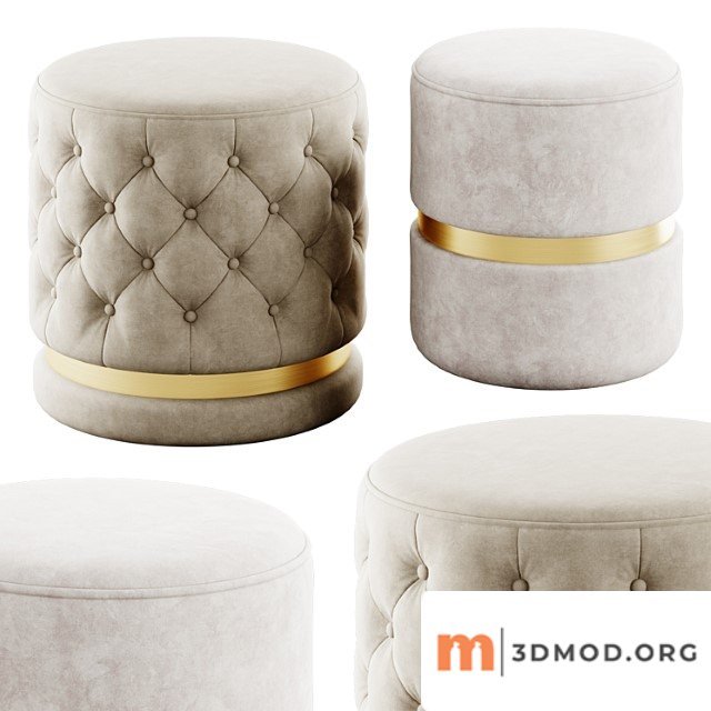 Round Ottomans by Inspire