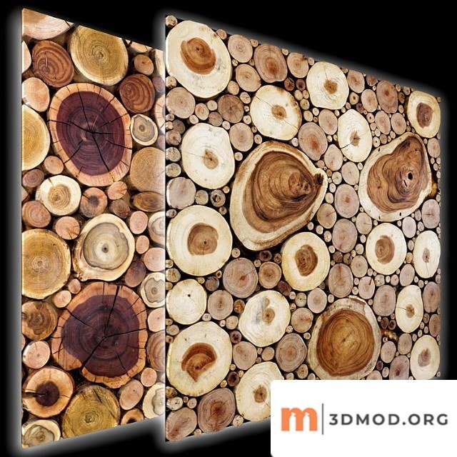 Round wooden stumps
