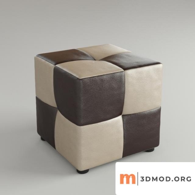 Rubik Leather Pouf