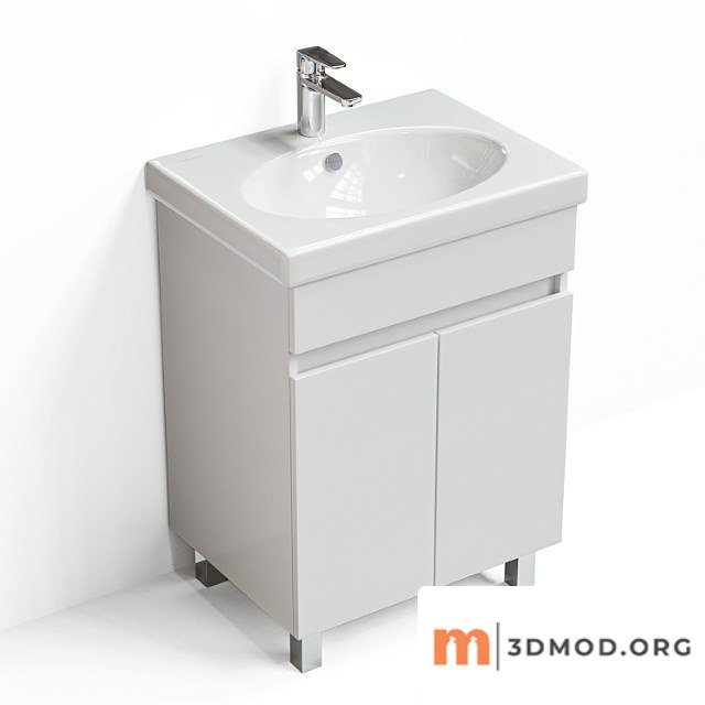 Sanita Luxe Next 60 Washbasin with Sensea Line 60 Cabinet