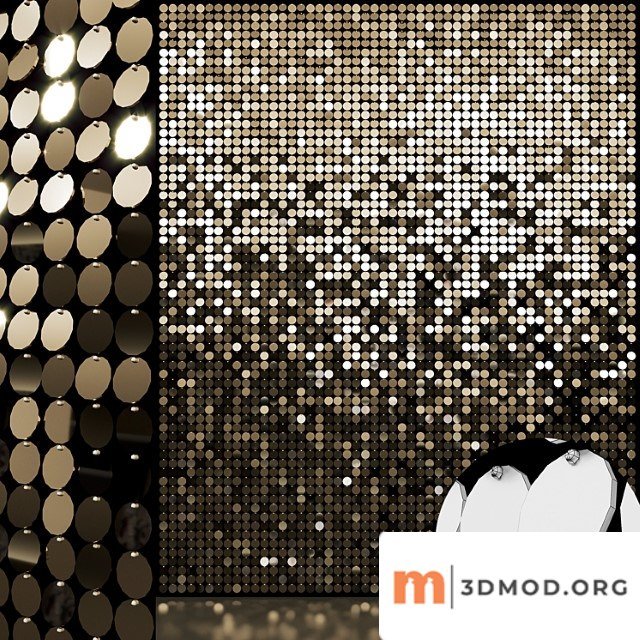 Sequins decorative wall 01