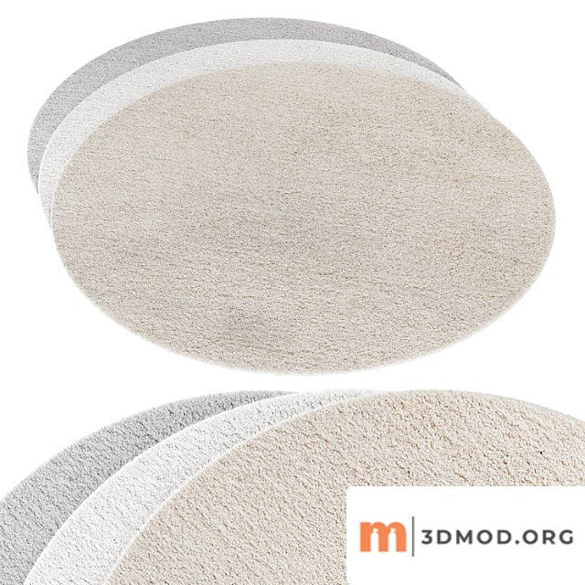 Set of Round Pile Carpets 1