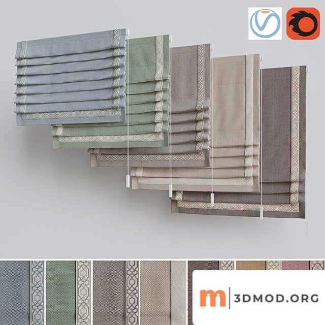 Set of roman curtains 1