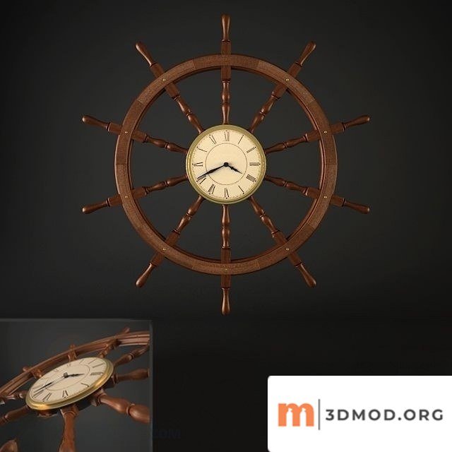 Ship Steering Wheel Wall Clock