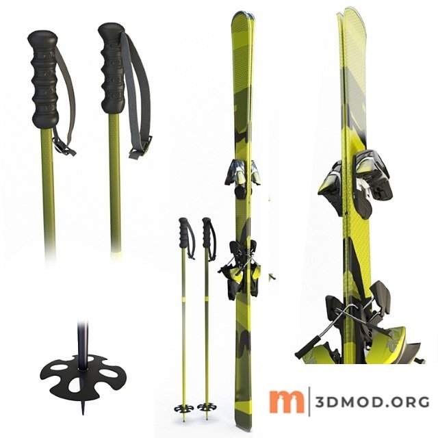 Skis and sticks