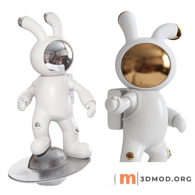 Space rabbit sculpture