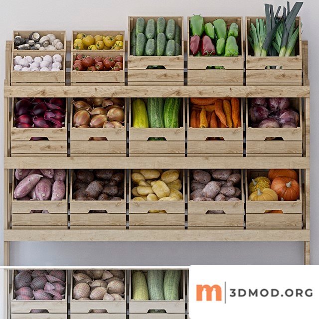 Stand with vegetables