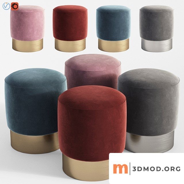 Stool Pall Mall Eichholtz