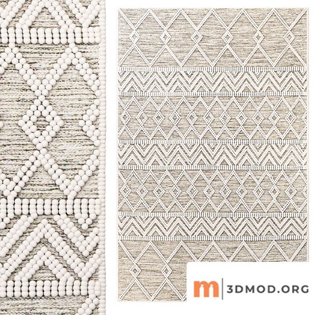 The Curated Nomad Bradrick Trellis Wool Area Rug