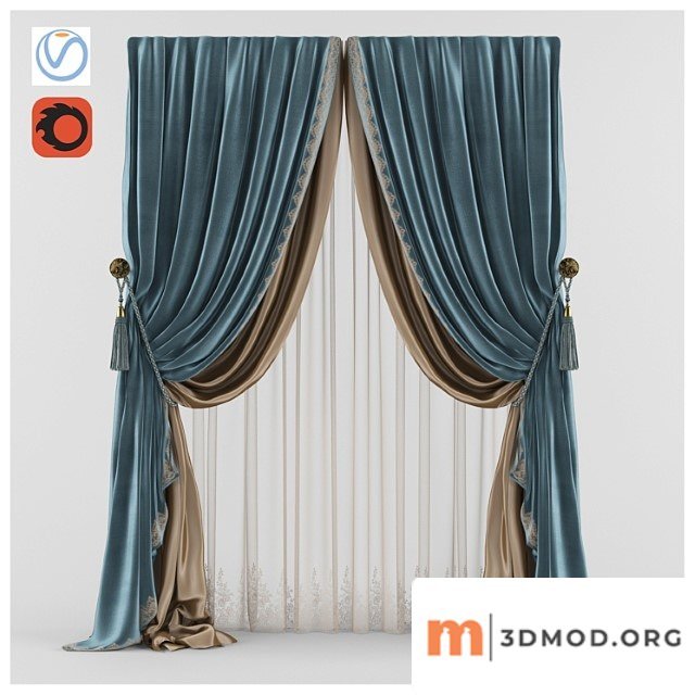 The curtain 3 blue