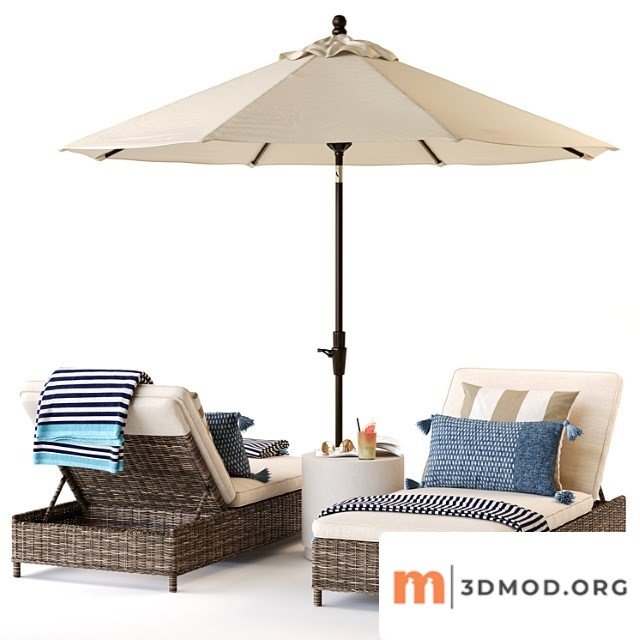Torrey chaise lounge pottery barn