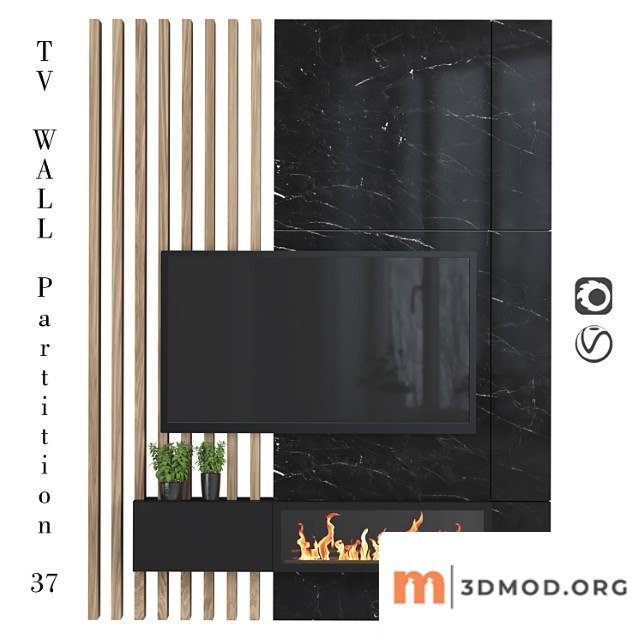 Tv wall partition 37