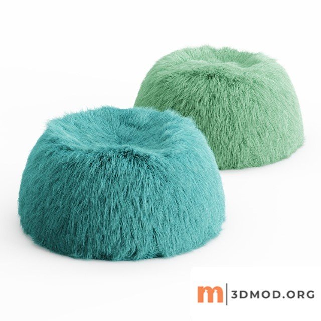 Two himalayan faux-fur beanbag 2