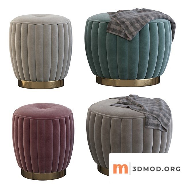 Velvet pouf 2