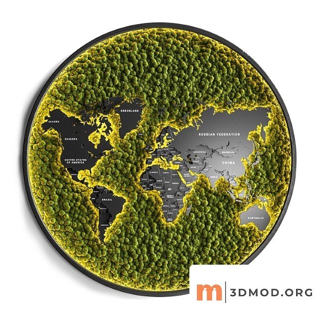 Vertical garden world map
