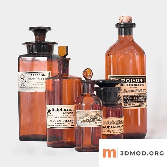 Vintage Poison Bottles