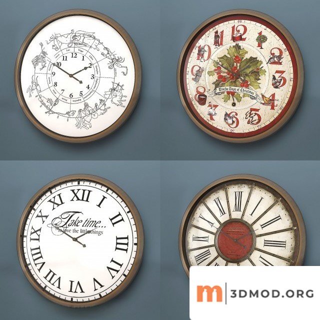 Wall Clock Set Vintage