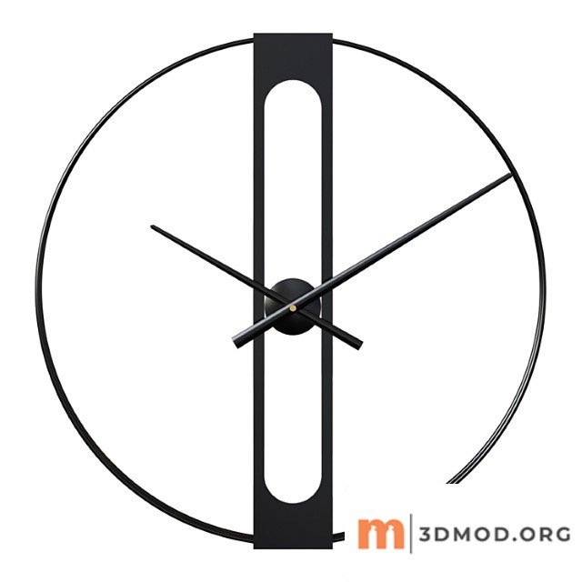 Wall clock golden elegance