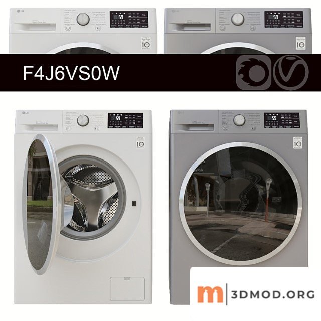 Washing machine lg f4j6vs0w